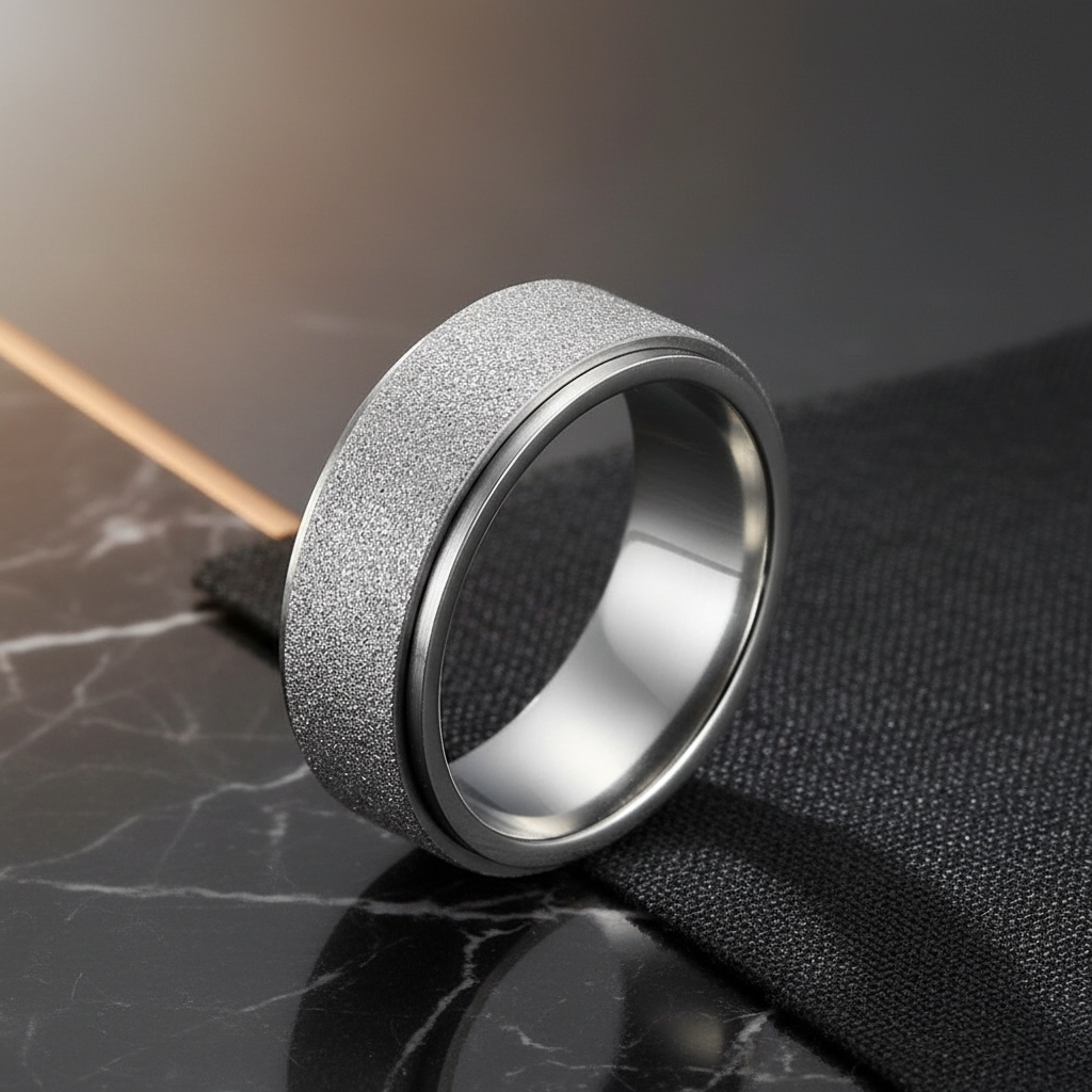 Titanium Steel Anxiety Spinner Ring
