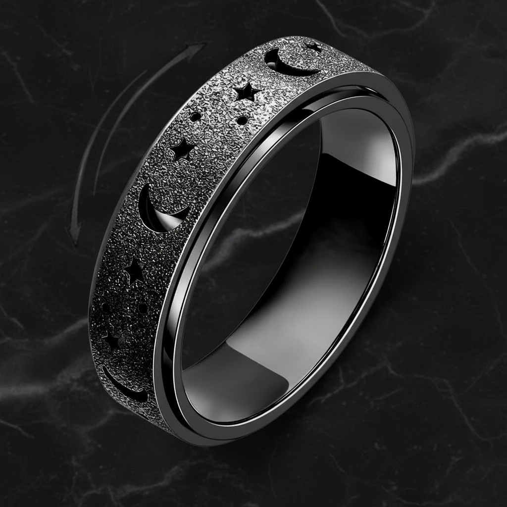 PeaceFlow Anxiety Fidget Ring – Spin Away Stress